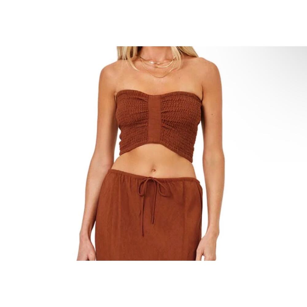 New L space revolve summer feels tube top brown sz XS - Picture 3 of 5